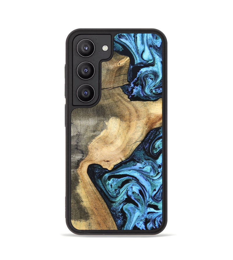 Galaxy S23 Wood Phone Case - Mozelle (Blue, 824889)