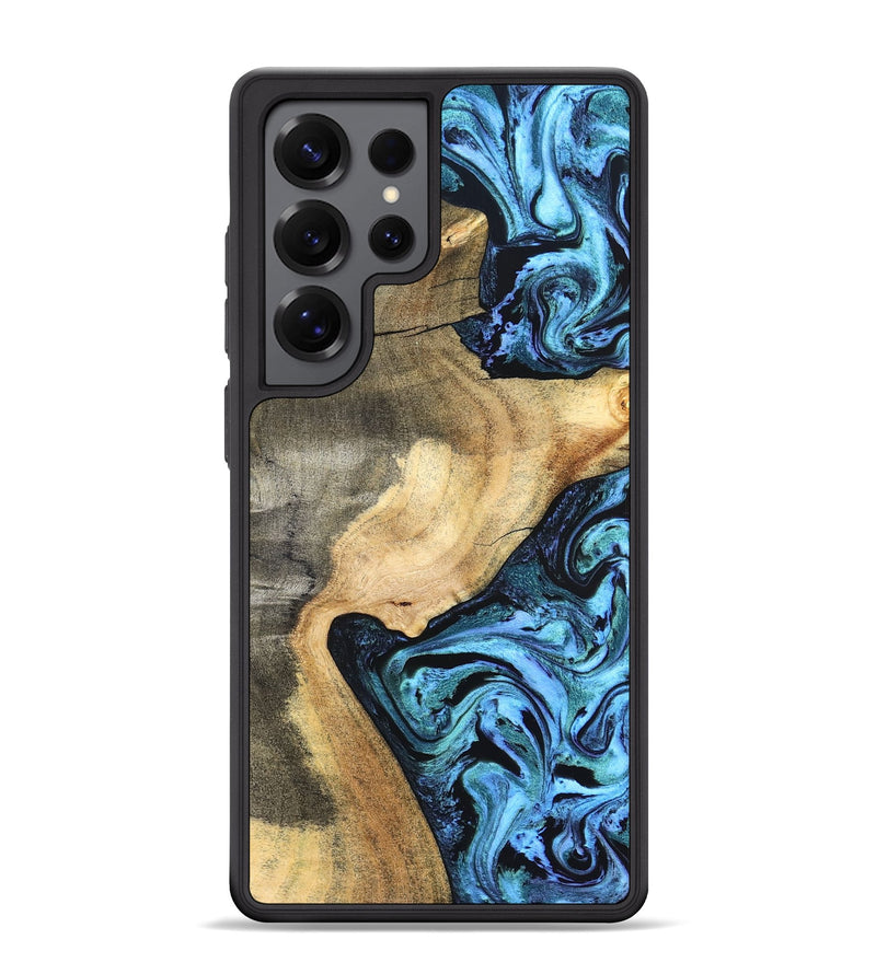 Galaxy S25 Ultra Wood Phone Case - Mozelle (Blue, 824889)