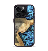 iPhone 15 Pro Wood Phone Case - Mozelle (Blue, 824889)