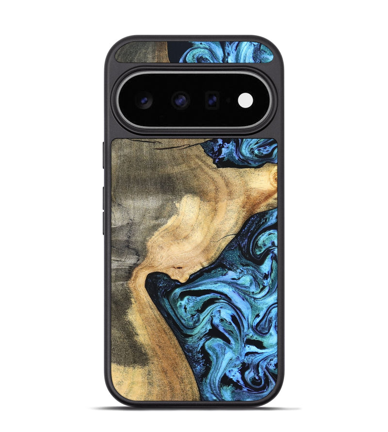 Pixel 11 Pro Wood Phone Case - Mozelle (Blue, 824889)