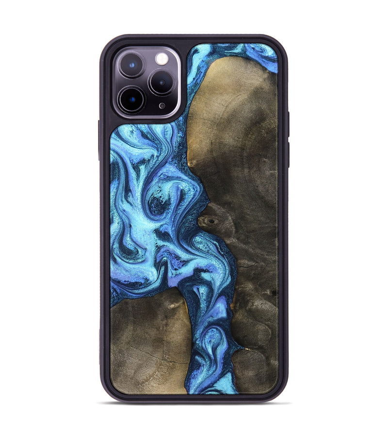 iPhone 11 Pro Max Wood Phone Case - Markus (Blue, 824890)