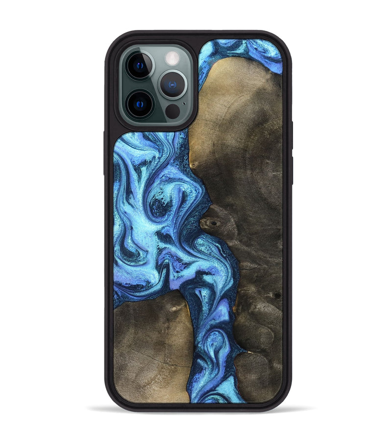 iPhone 12 Pro Max Wood Phone Case - Markus (Blue, 824890)