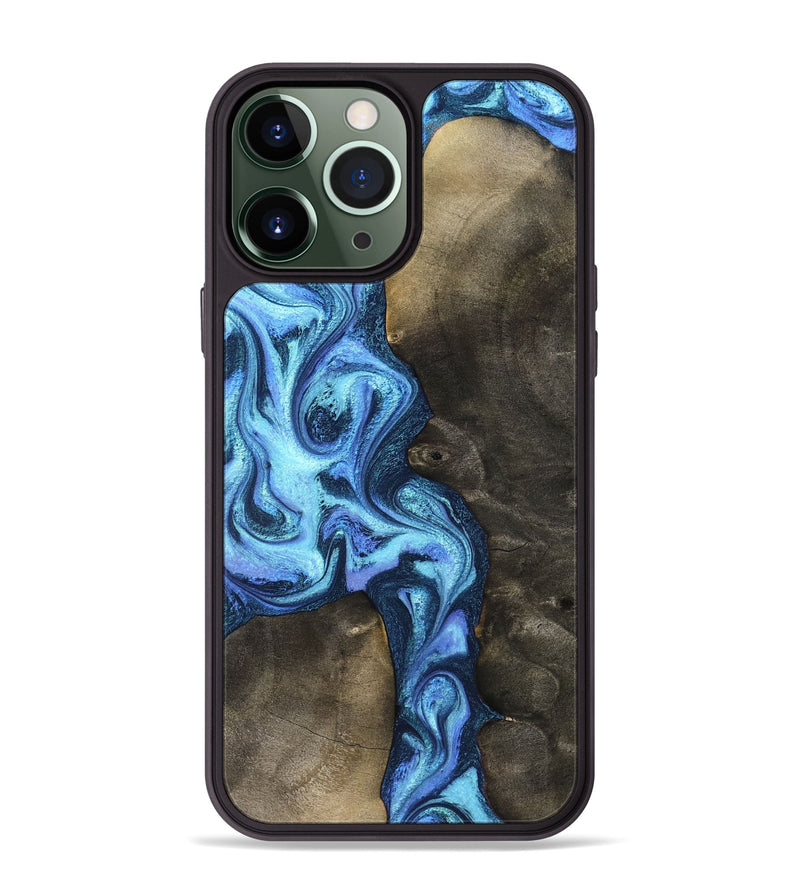 iPhone 13 Pro Max Wood Phone Case - Markus (Blue, 824890)
