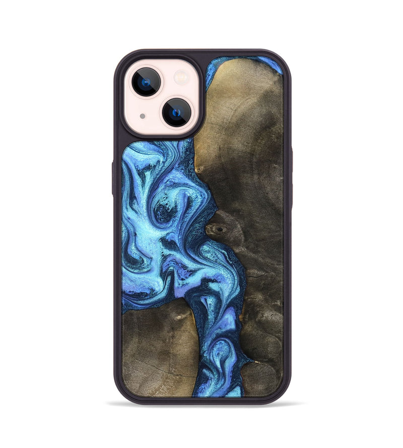 iPhone 14 Wood Phone Case - Markus (Blue, 824890)