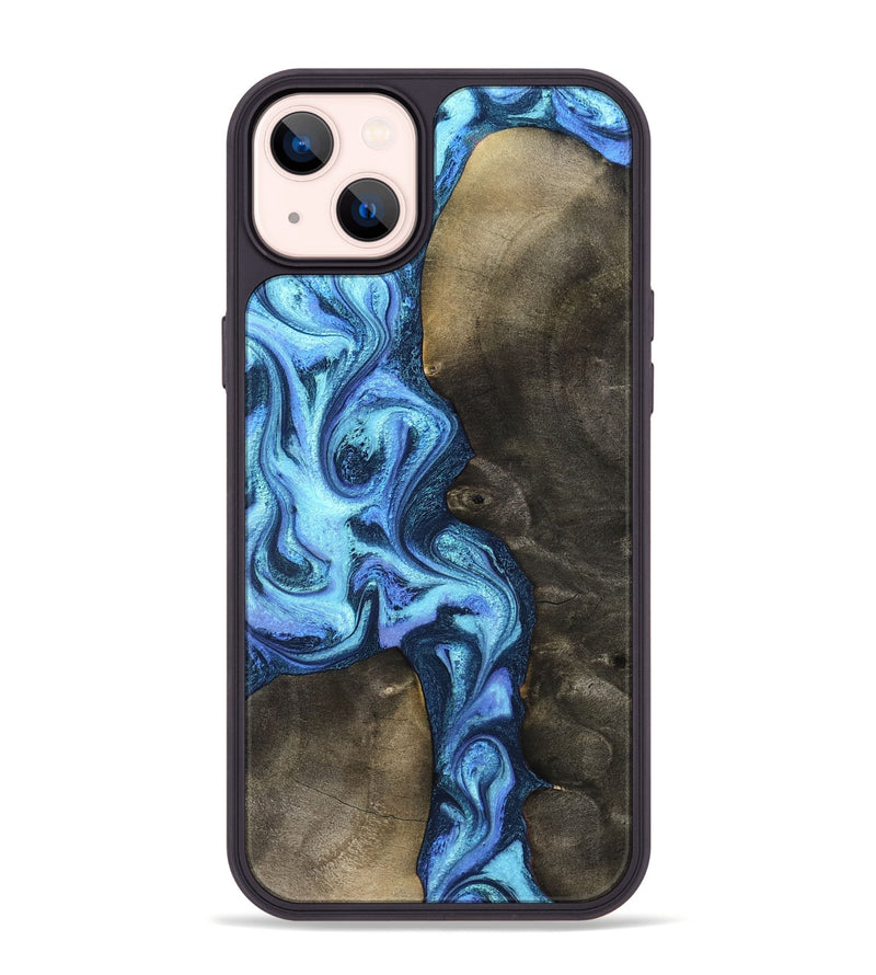 iPhone 14 Plus Wood Phone Case - Markus (Blue, 824890)
