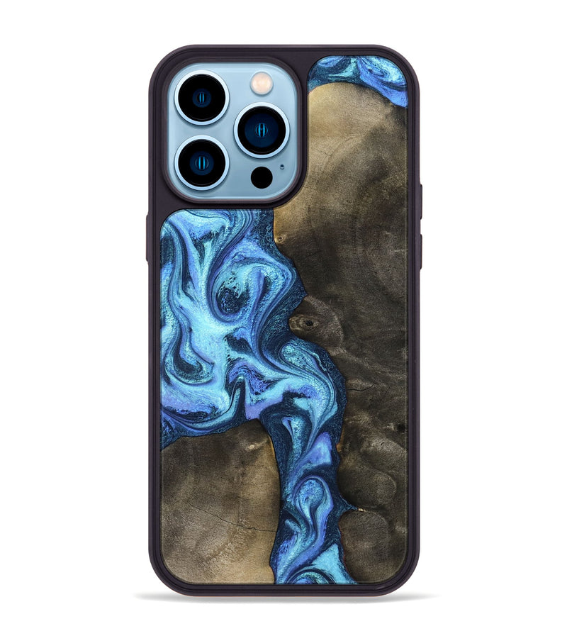 iPhone 14 Pro Max Wood Phone Case - Markus (Blue, 824890)