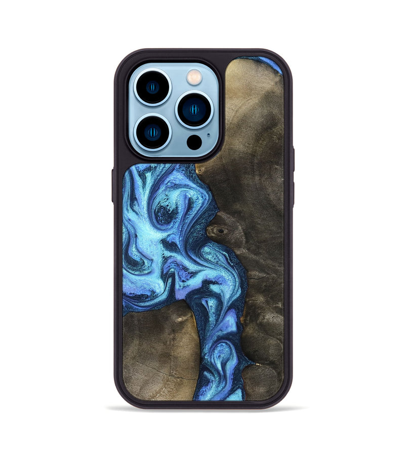 iPhone 14 Pro Wood Phone Case - Markus (Blue, 824890)