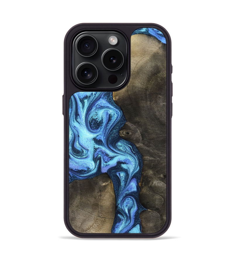 iPhone 15 Pro Wood Phone Case - Markus (Blue, 824890)