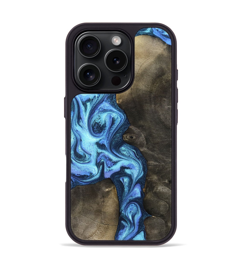 iPhone 16 Pro Wood Phone Case - Markus (Blue, 824890)