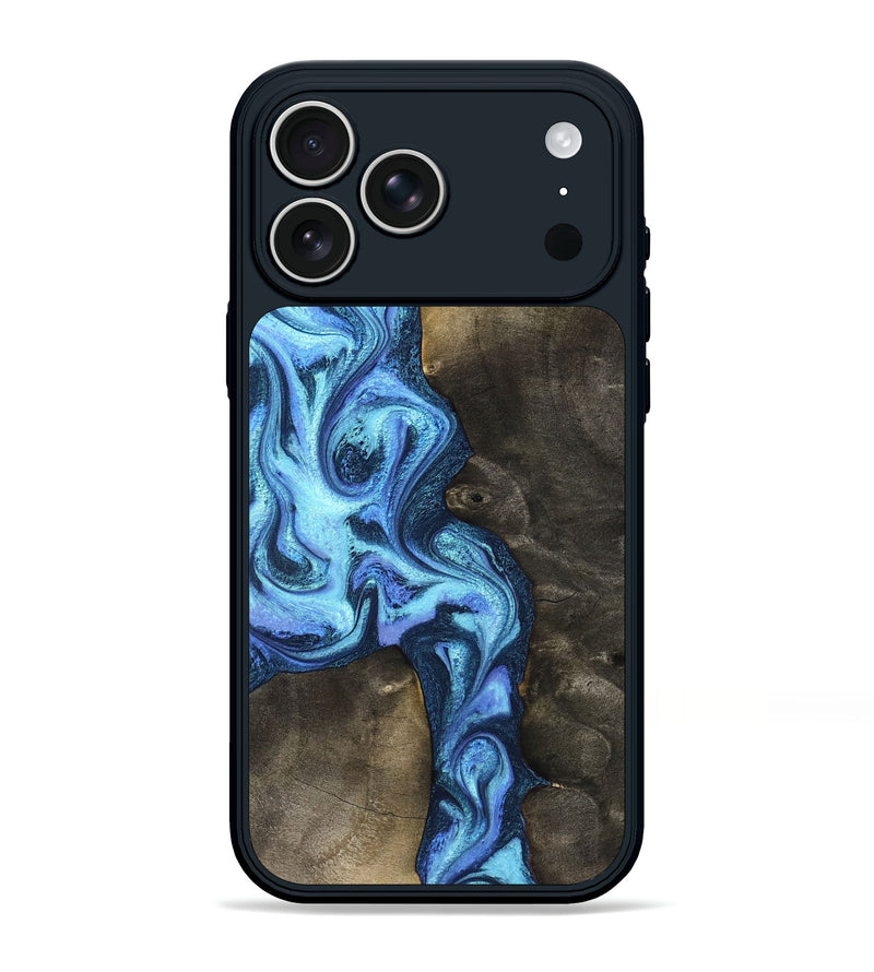 iPhone 17 Pro Max Wood Phone Case - Markus (Blue, 824890)