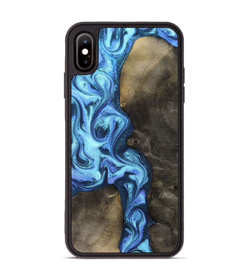 iPhone Xs Max Wood Phone Case - Markus (Blue, 824890)