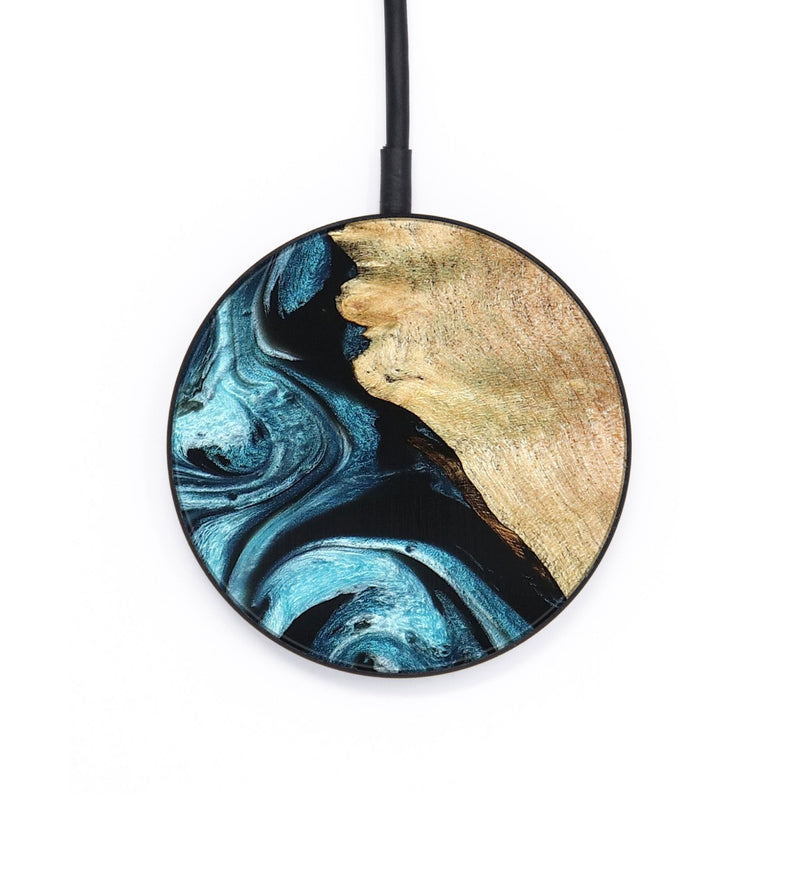Circle Wood Wireless Charger - Violet (Blue, 824892)