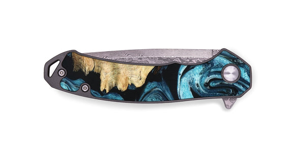 EDC Wood Pocket Knife - Violet (Blue, 824892)