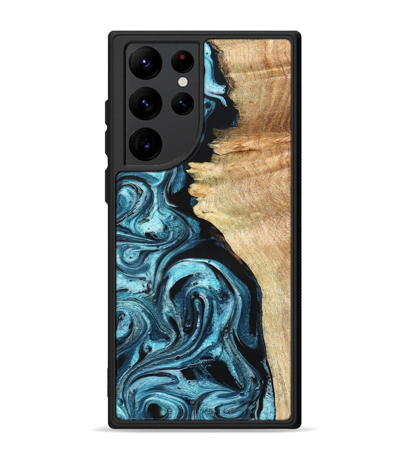 Galaxy S22 Ultra Wood Phone Case - Violet (Blue, 824892)