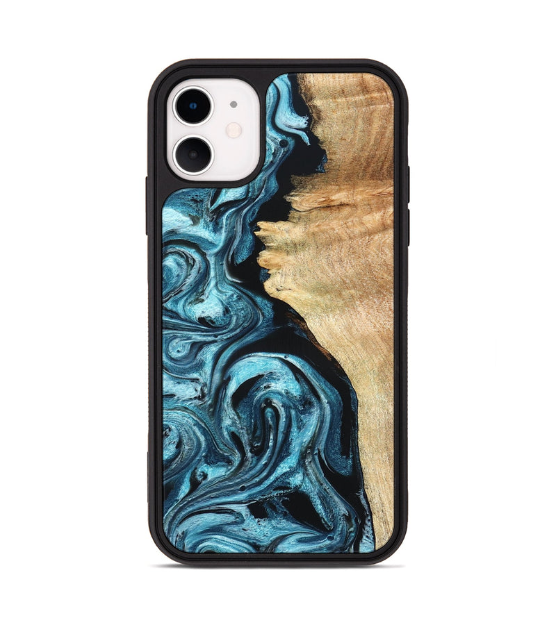 iPhone 11 Wood Phone Case - Violet (Blue, 824892)