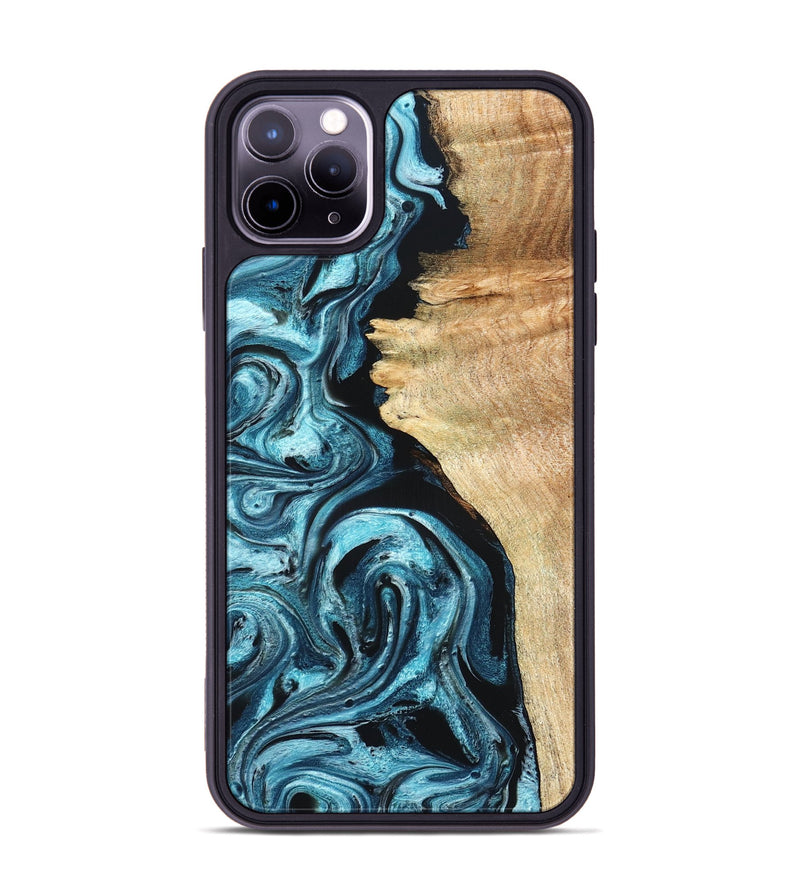 iPhone 11 Pro Max Wood Phone Case - Violet (Blue, 824892)