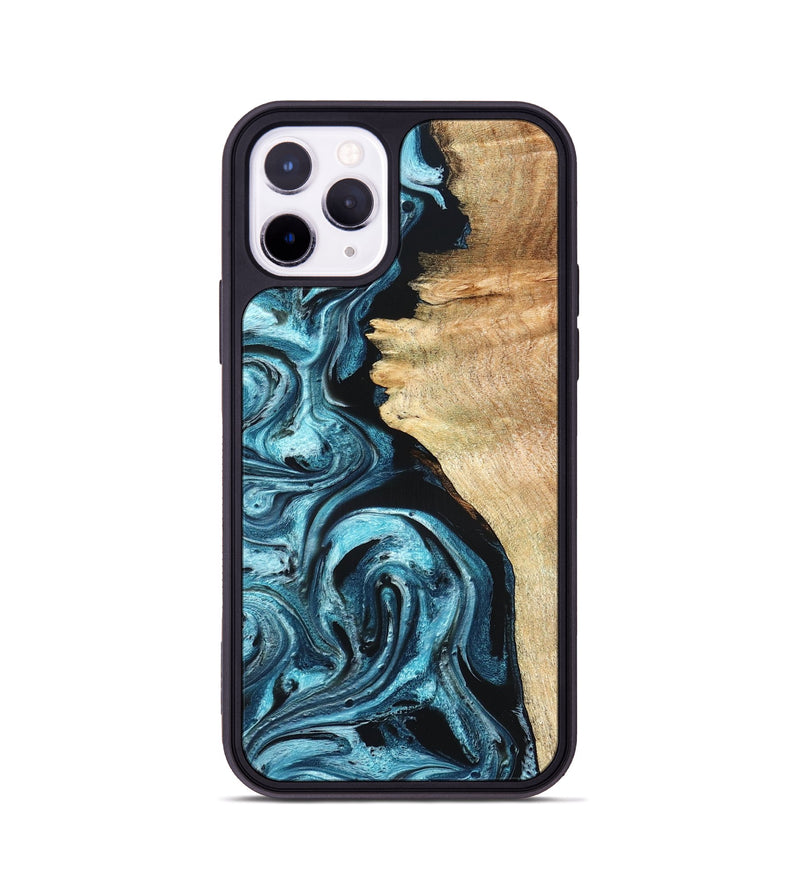 iPhone 11 Pro Wood Phone Case - Violet (Blue, 824892)