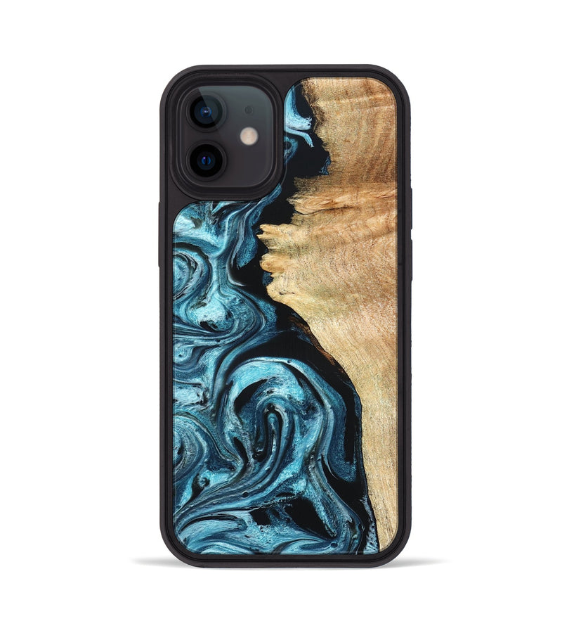 iPhone 12 Wood Phone Case - Violet (Blue, 824892)