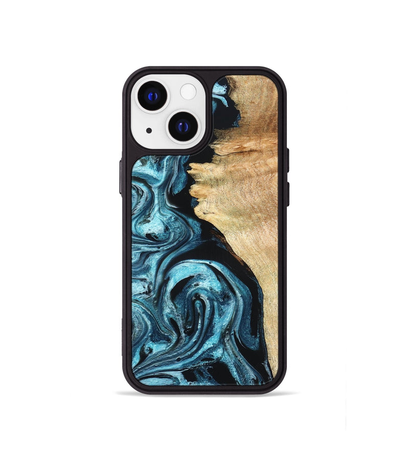 iPhone 13 mini Wood Phone Case - Violet (Blue, 824892)