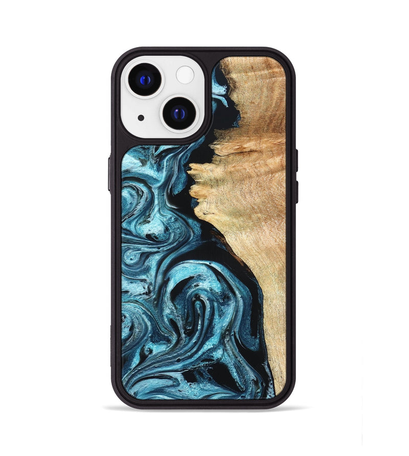 iPhone 13 Wood Phone Case - Violet (Blue, 824892)