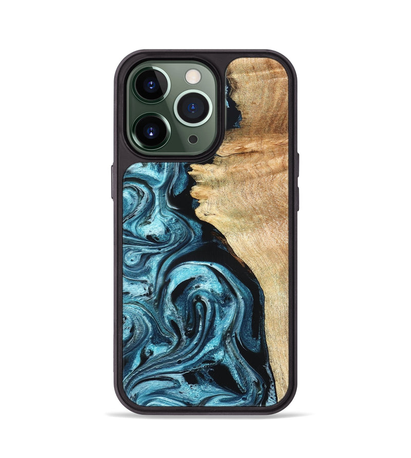 iPhone 13 Pro Wood Phone Case - Violet (Blue, 824892)