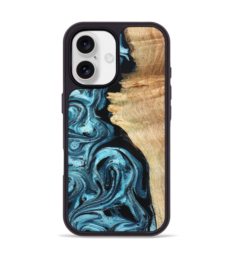 iPhone 17 Wood Phone Case - Violet (Blue, 824892)