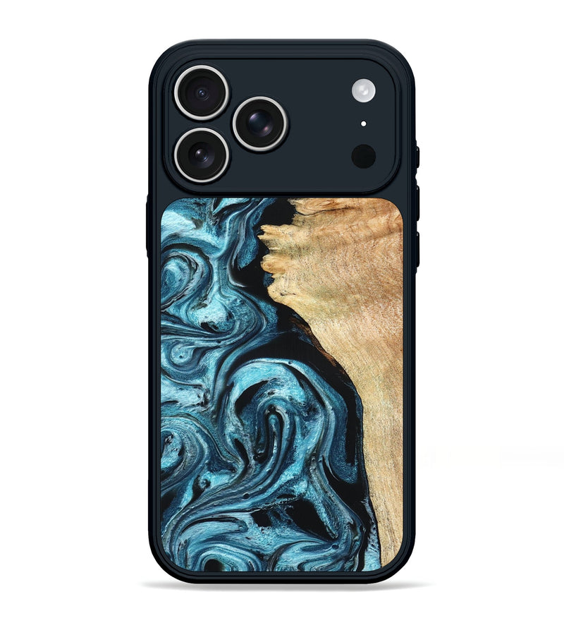 iPhone 17 Pro Max Wood Phone Case - Violet (Blue, 824892)