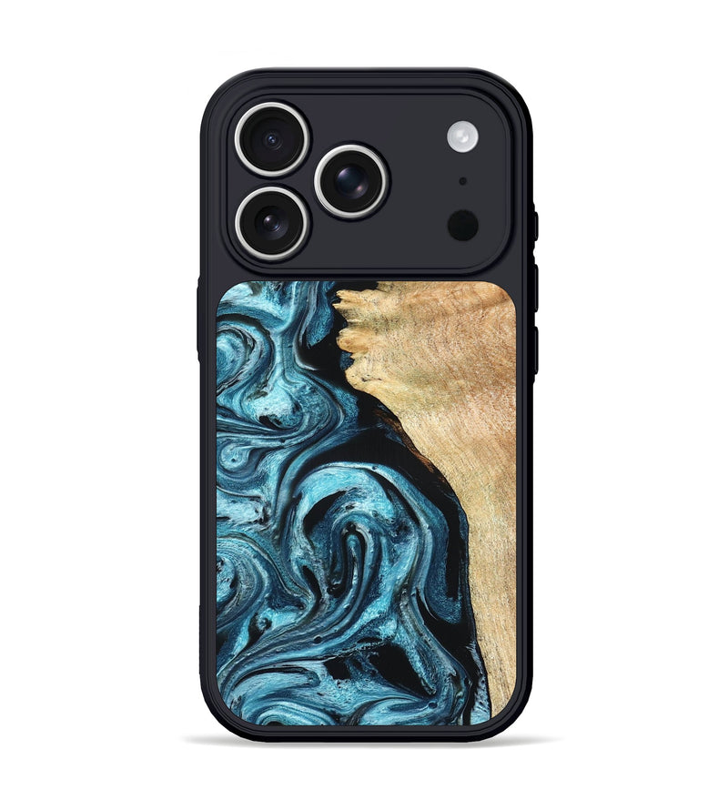 iPhone 17 Pro Wood Phone Case - Violet (Blue, 824892)