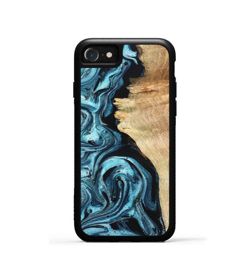 iPhone SE Wood Phone Case - Violet (Blue, 824892)