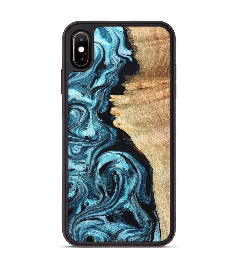 iPhone Xs Max Wood Phone Case - Violet (Blue, 824892)