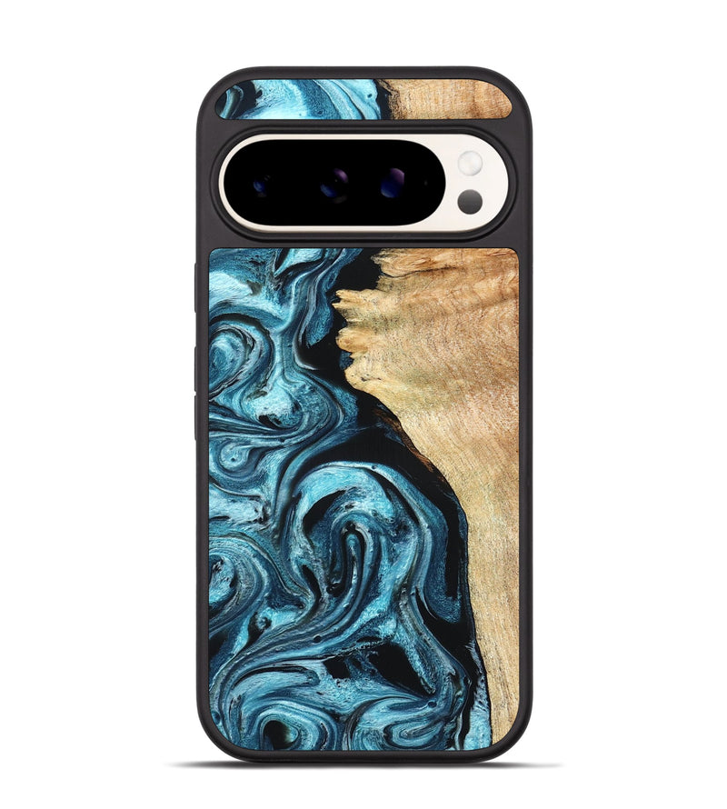 Pixel 9 Wood Phone Case - Violet (Blue, 824892)