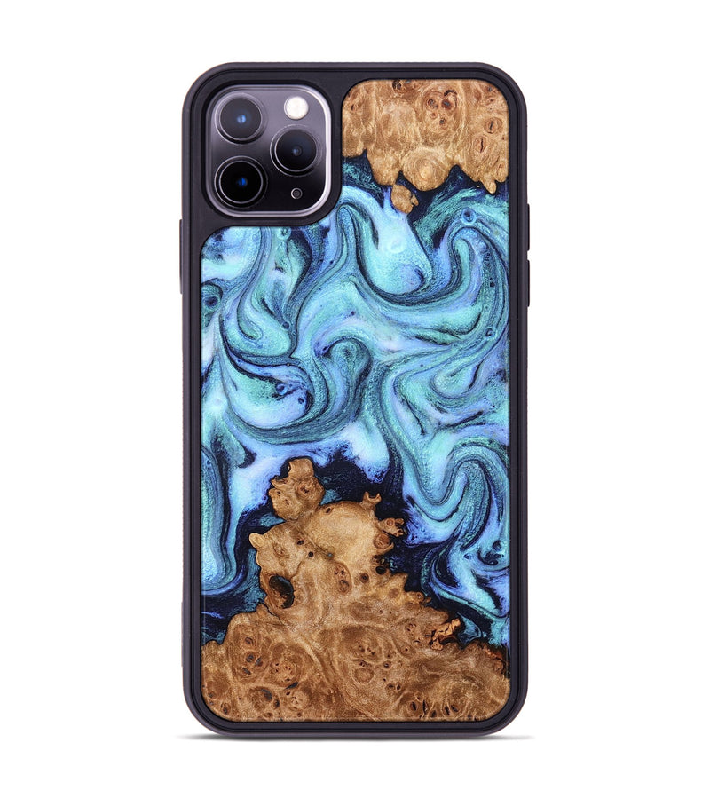 iPhone 11 Pro Max Wood Phone Case - Gemma (Blue, 824893)
