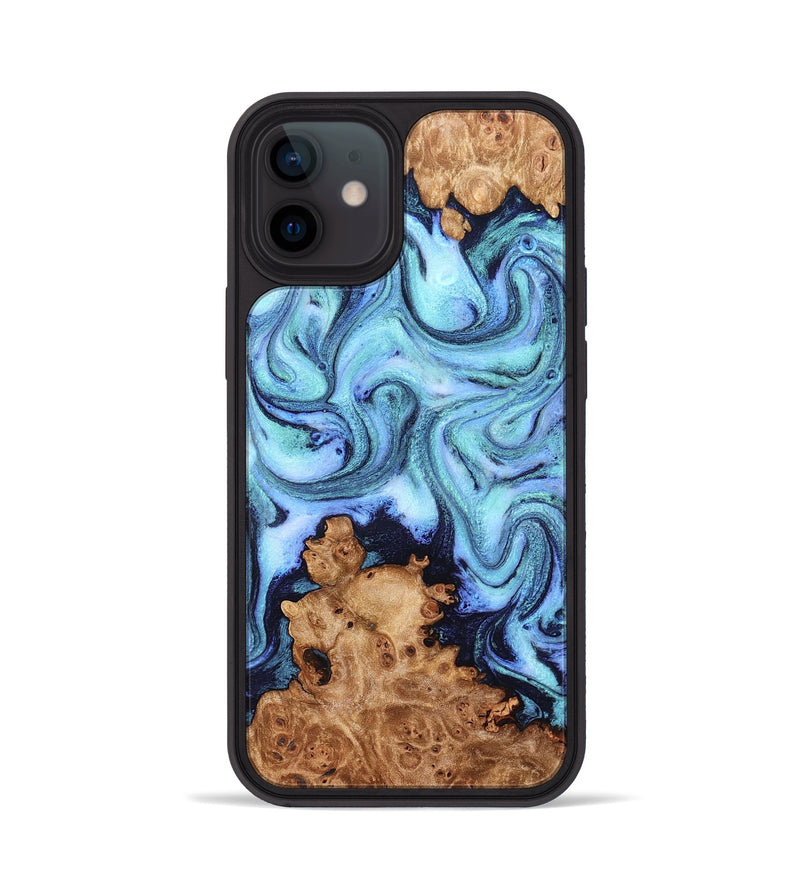 iPhone 12 Wood Phone Case - Gemma (Blue, 824893)