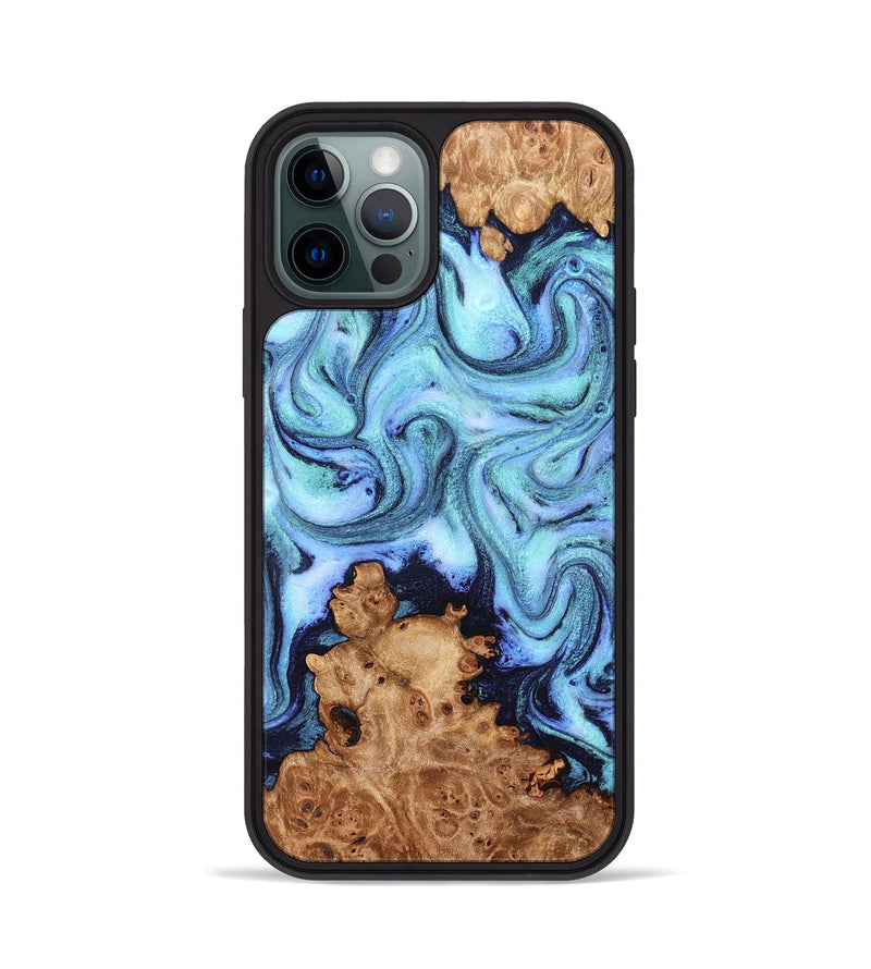 iPhone 12 Pro Wood Phone Case - Gemma (Blue, 824893)