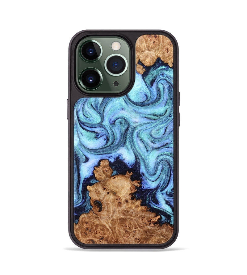 iPhone 13 Pro Wood Phone Case - Gemma (Blue, 824893)