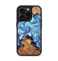 iPhone 15 Pro Wood Phone Case - Gemma (Blue, 824893)