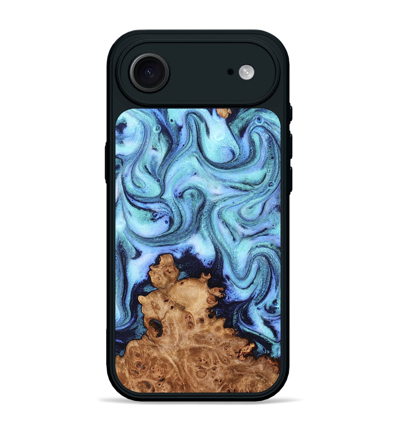 iPhone 17 Air Wood Phone Case - Gemma (Blue, 824893)