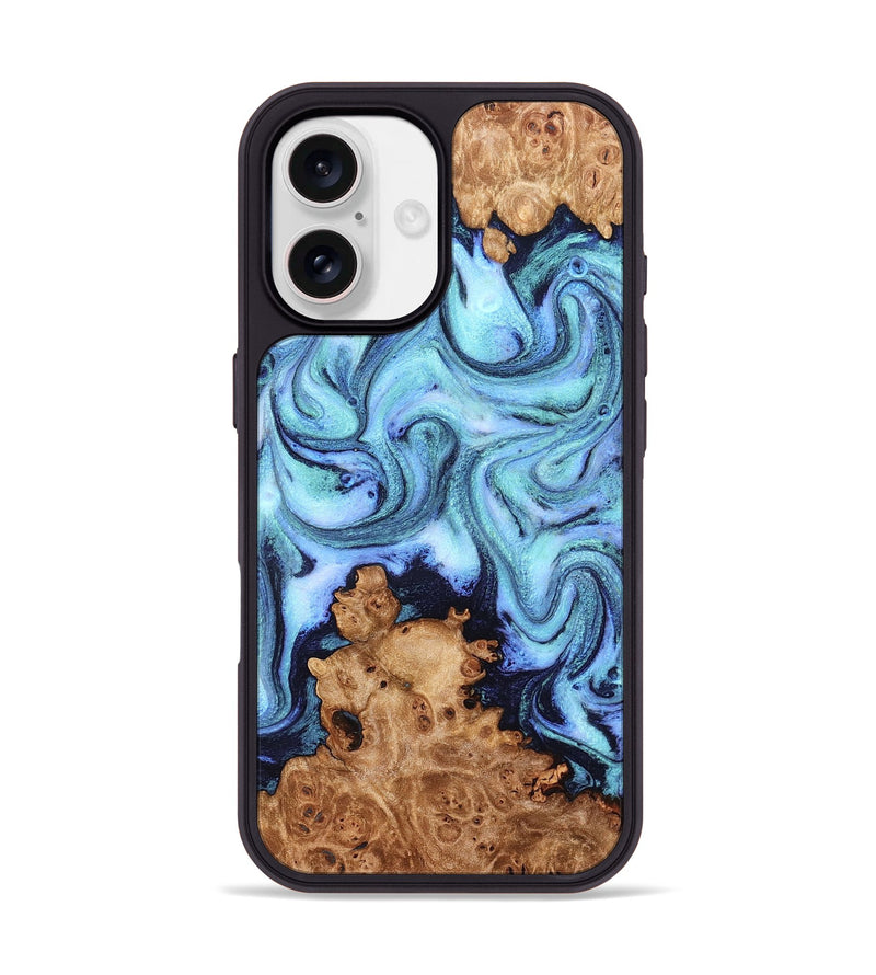 iPhone 17 Wood Phone Case - Gemma (Blue, 824893)