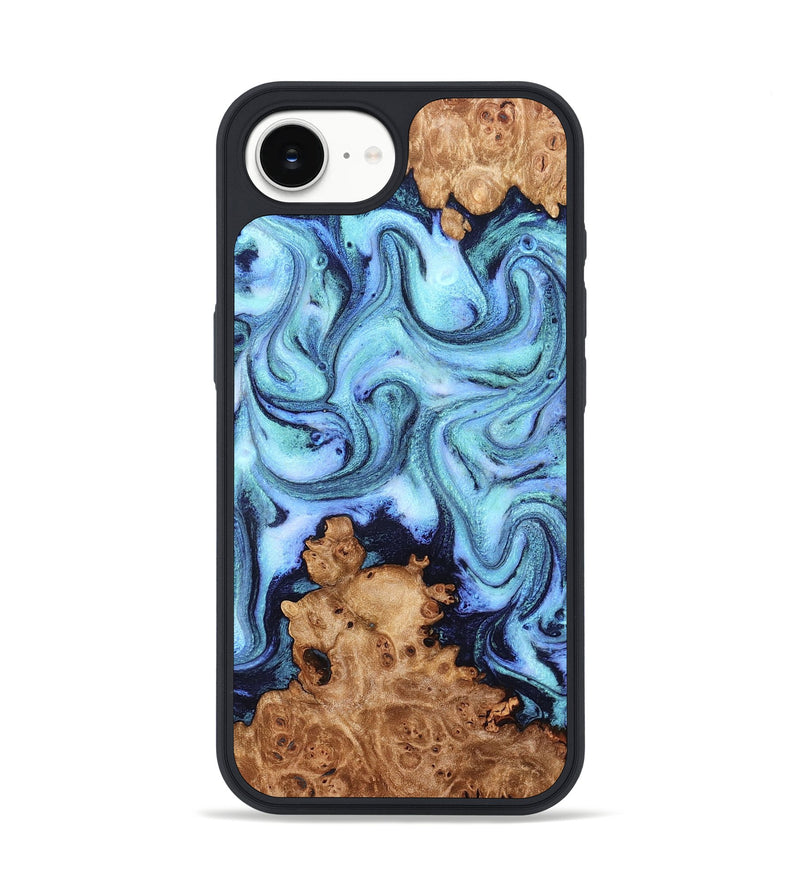 iPhone 17e Wood Phone Case - Gemma (Blue, 824893)