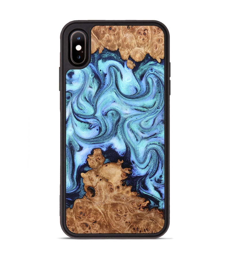 iPhone Xs Max Wood Phone Case - Gemma (Blue, 824893)