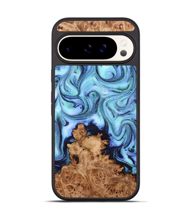 Pixel 9 Wood Phone Case - Gemma (Blue, 824893)