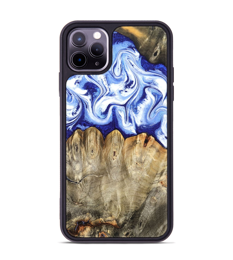 iPhone 11 Pro Max Wood Phone Case - Naomi (Blue, 824894)