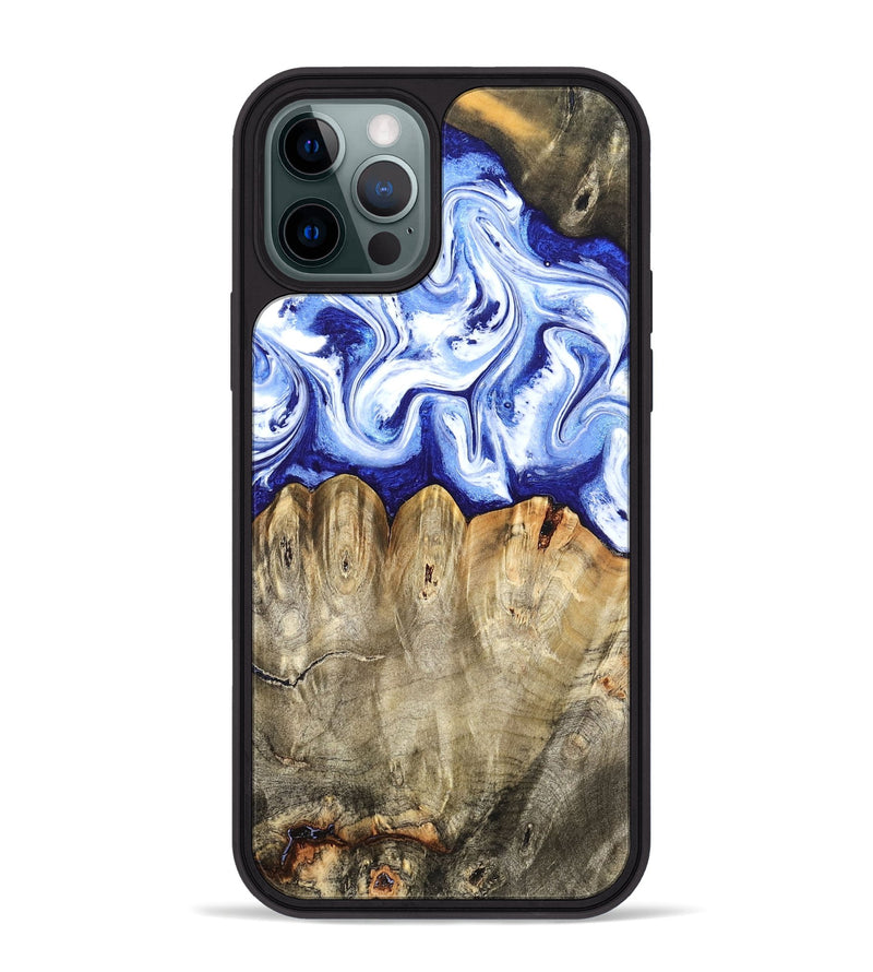 iPhone 12 Pro Max Wood Phone Case - Naomi (Blue, 824894)