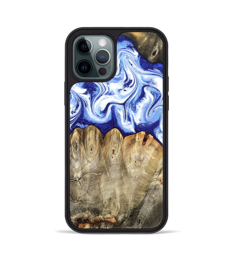 iPhone 12 Pro Wood Phone Case - Naomi (Blue, 824894)