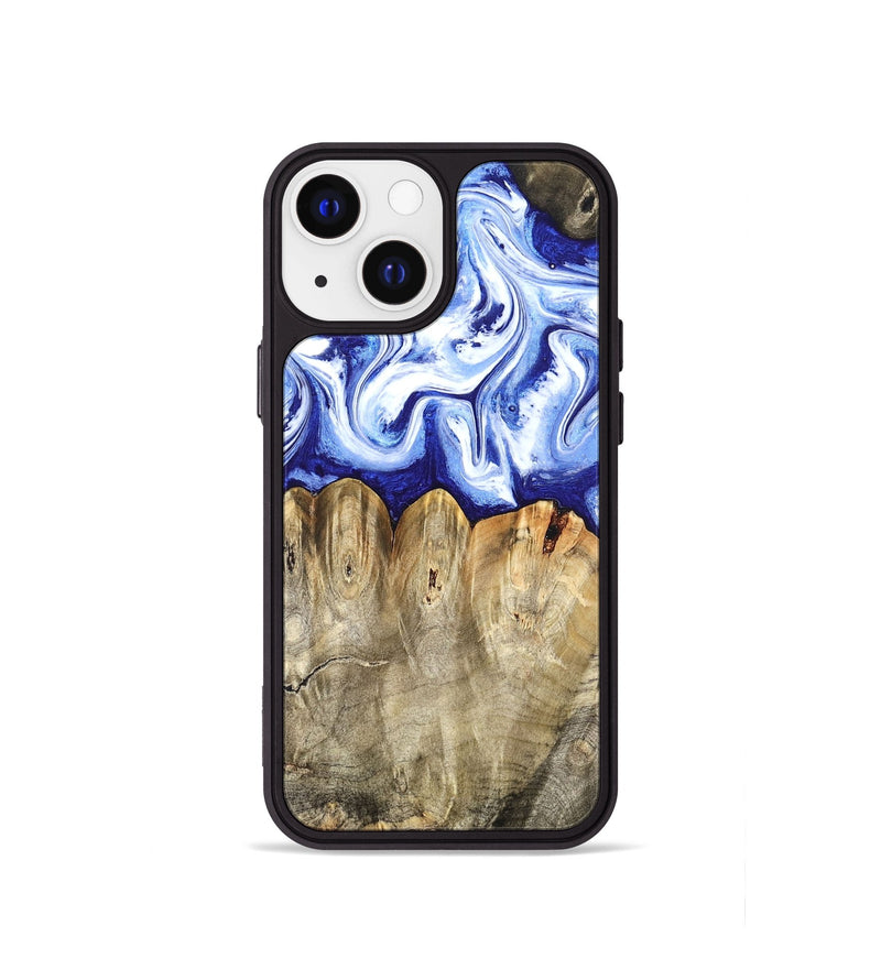 iPhone 13 mini Wood Phone Case - Naomi (Blue, 824894)