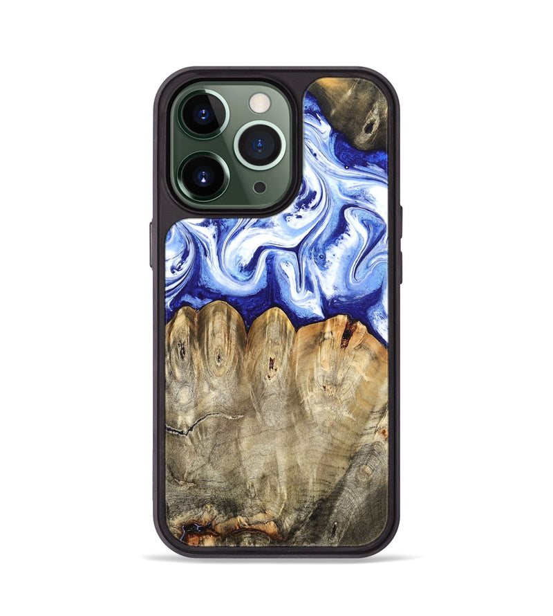 iPhone 13 Pro Wood Phone Case - Naomi (Blue, 824894)