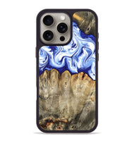 iPhone 16 Pro Max Wood Phone Case - Naomi (Blue, 824894)