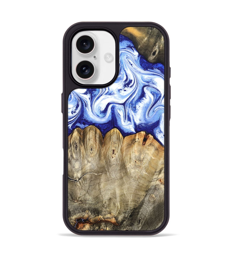 iPhone 17 Wood Phone Case - Naomi (Blue, 824894)