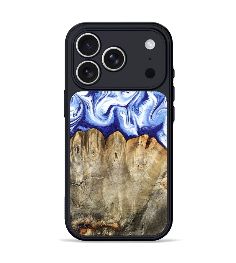 iPhone 17 Pro Wood Phone Case - Naomi (Blue, 824894)