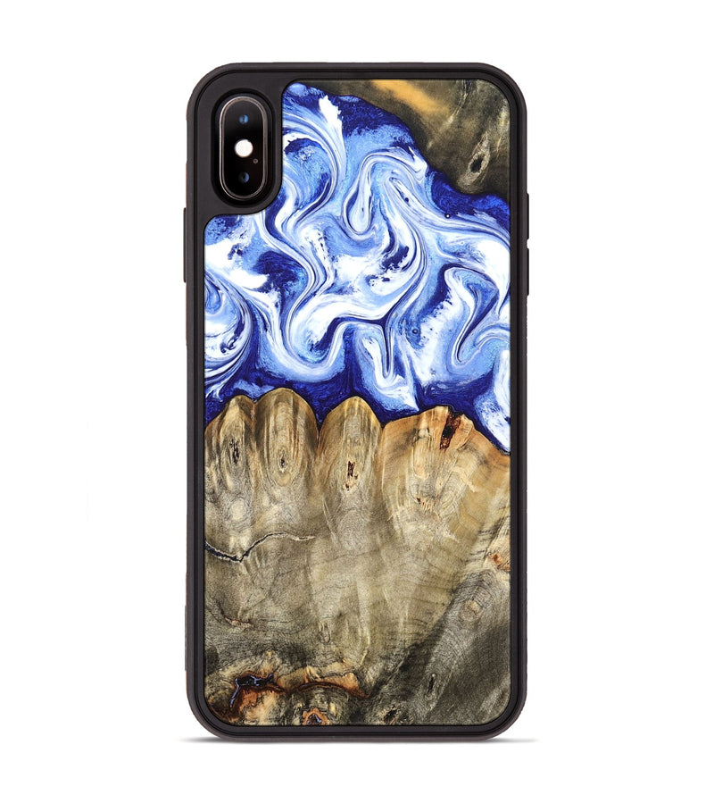 iPhone Xs Max Wood Phone Case - Naomi (Blue, 824894)